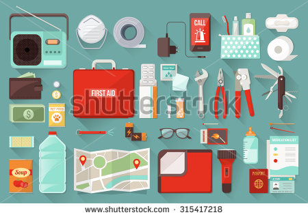 stock-vector-survival-emergency-kit-for-evacuation-vector-objects-set-on-white-background-315417218